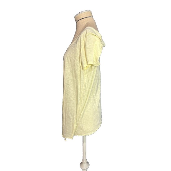 Michael Stars Pale Yellow Tunic Tee Details O/S - Picture 2 of 6